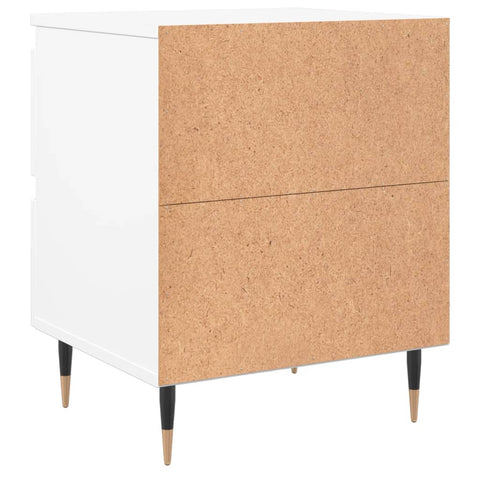 vidaXL Bedside Cabinet White 40x35x50 cm Engineered Wood