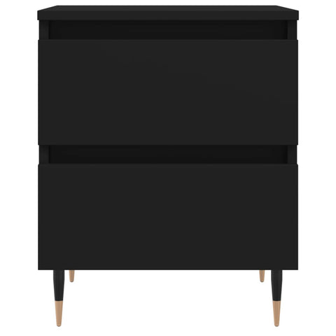 vidaXL Bedside Cabinet Black 40x35x50 cm Engineered Wood