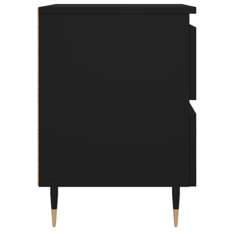vidaXL Bedside Cabinet Black 40x35x50 cm Engineered Wood
