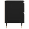 vidaXL Bedside Cabinet Black 40x35x50 cm Engineered Wood