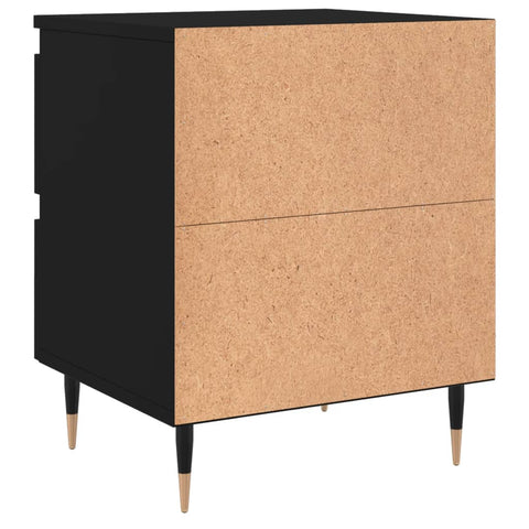 vidaXL Bedside Cabinet Black 40x35x50 cm Engineered Wood