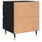 vidaXL Bedside Cabinet Black 40x35x50 cm Engineered Wood