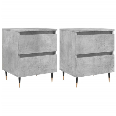 vidaXL Bedside Cabinets 2 pcs Concrete Grey 40x35x50 cm Engineered Wood