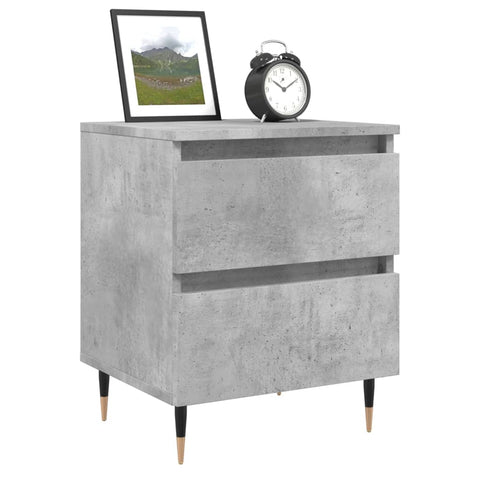 vidaXL Bedside Cabinets 2 pcs Concrete Grey 40x35x50 cm Engineered Wood