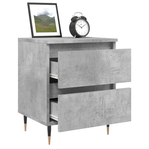 vidaXL Bedside Cabinets 2 pcs Concrete Grey 40x35x50 cm Engineered Wood
