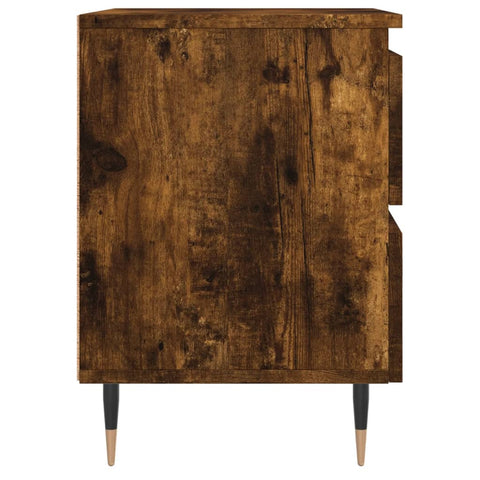 vidaXL Bedside Cabinet Smoked Oak 40x35x50 cm Engineered Wood