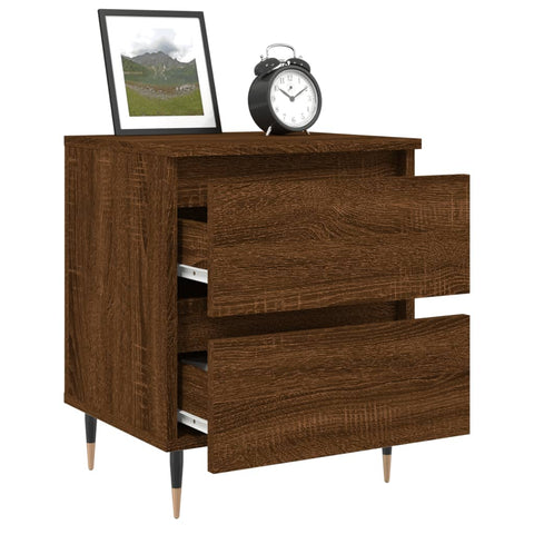 vidaXL Bedside Cabinet Brown Oak 40x35x50 cm Engineered Wood