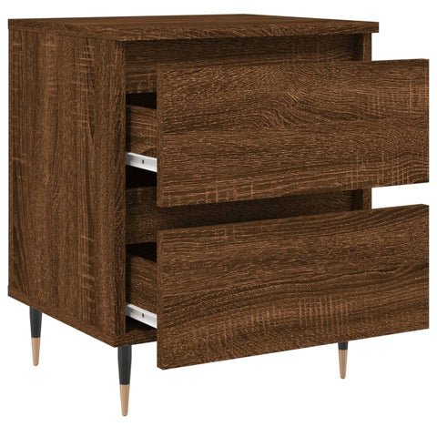vidaXL Bedside Cabinet Brown Oak 40x35x50 cm Engineered Wood