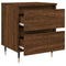 vidaXL Bedside Cabinet Brown Oak 40x35x50 cm Engineered Wood
