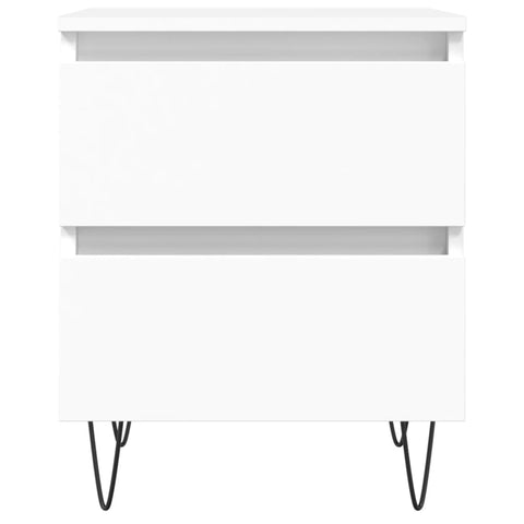 vidaXL Bedside Cabinet White 40x35x50 cm Engineered Wood
