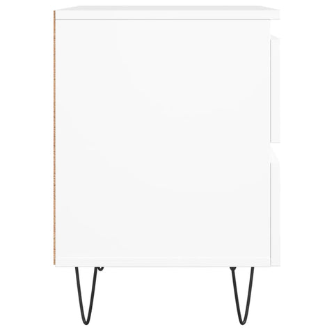 vidaXL Bedside Cabinet White 40x35x50 cm Engineered Wood