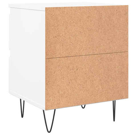 vidaXL Bedside Cabinet White 40x35x50 cm Engineered Wood