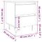 vidaXL Bedside Cabinet White 40x35x50 cm Engineered Wood