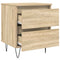 vidaXL Bedside Cabinet Sonoma Oak 40x35x50 cm Engineered Wood