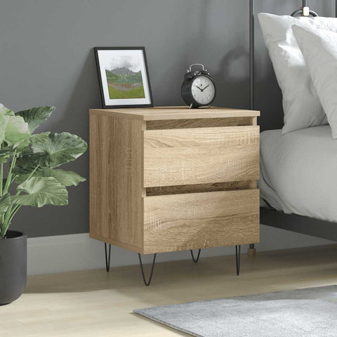 vidaXL Bedside Cabinet Sonoma Oak 40x35x50 cm Engineered Wood