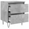 vidaXL Bedside Cabinet Concrete Grey 40x35x50 cm Engineered Wood