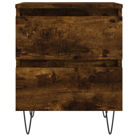 vidaXL Bedside Cabinets 2 pcs Smoked Oak 40x35x50 cm Engineered Wood