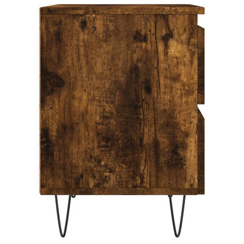 vidaXL Bedside Cabinets 2 pcs Smoked Oak 40x35x50 cm Engineered Wood