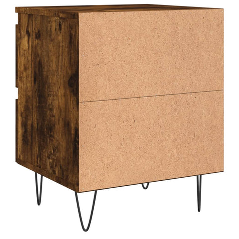 vidaXL Bedside Cabinets 2 pcs Smoked Oak 40x35x50 cm Engineered Wood