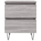 vidaXL Bedside Cabinet Grey Sonoma 40x35x50 cm Engineered Wood