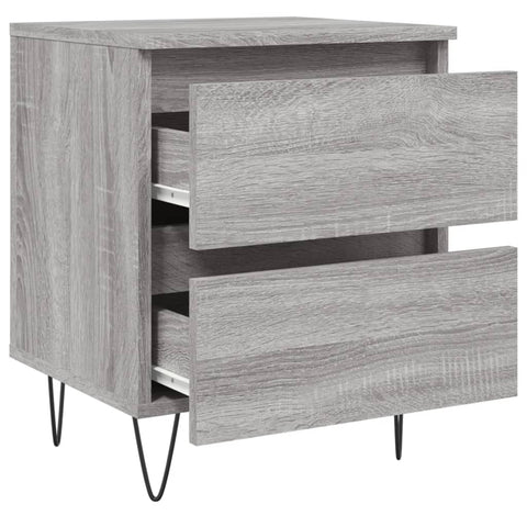 vidaXL Bedside Cabinet Grey Sonoma 40x35x50 cm Engineered Wood