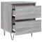 vidaXL Bedside Cabinet Grey Sonoma 40x35x50 cm Engineered Wood