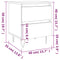 vidaXL Bedside Cabinet Grey Sonoma 40x35x50 cm Engineered Wood