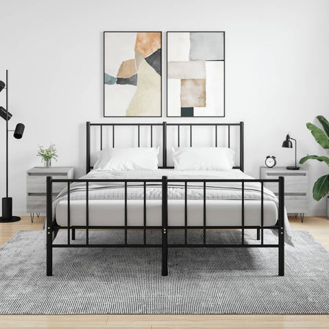 vidaXL Bedside Cabinets 2 pcs Grey Sonoma 40x35x50 cm Engineered Wood