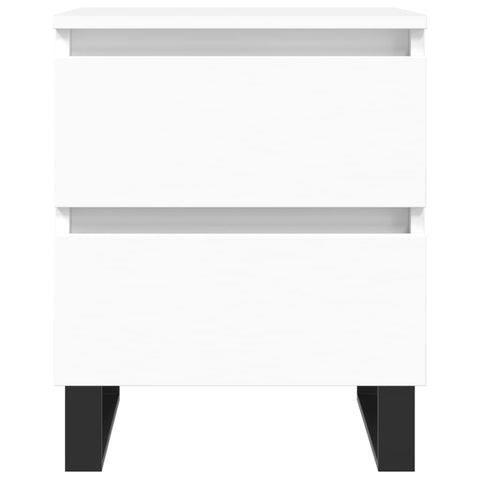 vidaXL Bedside Cabinet White 40x35x50 cm Engineered Wood