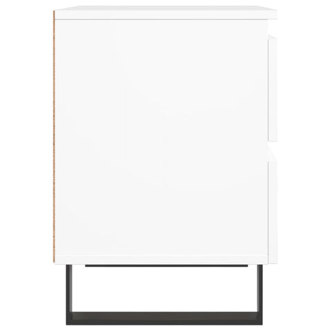 vidaXL Bedside Cabinet White 40x35x50 cm Engineered Wood