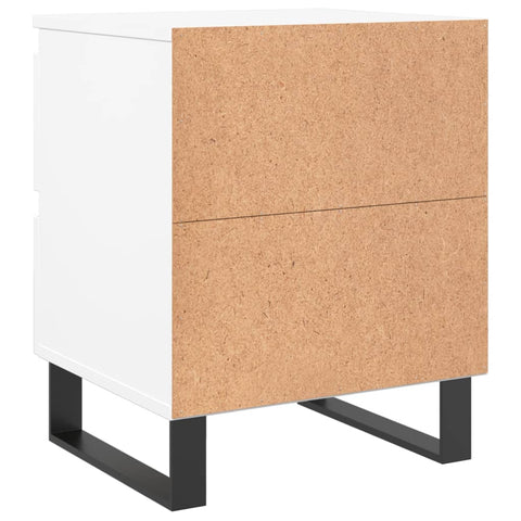 vidaXL Bedside Cabinet White 40x35x50 cm Engineered Wood