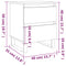 vidaXL Bedside Cabinet White 40x35x50 cm Engineered Wood