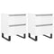 vidaXL Bedside Cabinets 2 pcs High Gloss White 40x35x50 cm Engineered Wood