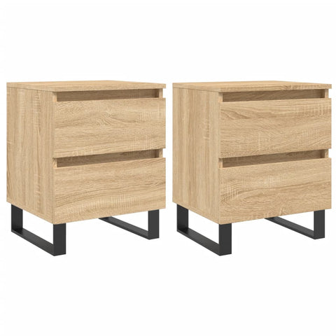 vidaXL Bedside Cabinets 2 pcs Sonoma Oak 40x35x50 cm Engineered Wood
