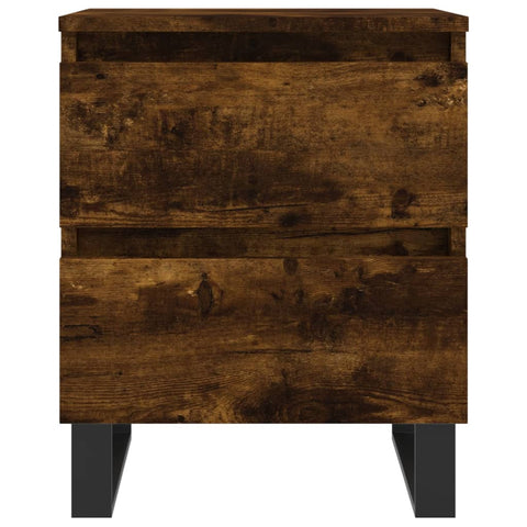 vidaXL Bedside Cabinet Smoked Oak 40x35x50 cm Engineered Wood