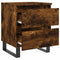 vidaXL Bedside Cabinet Smoked Oak 40x35x50 cm Engineered Wood