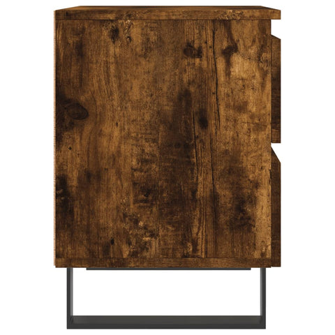 vidaXL Bedside Cabinet Smoked Oak 40x35x50 cm Engineered Wood