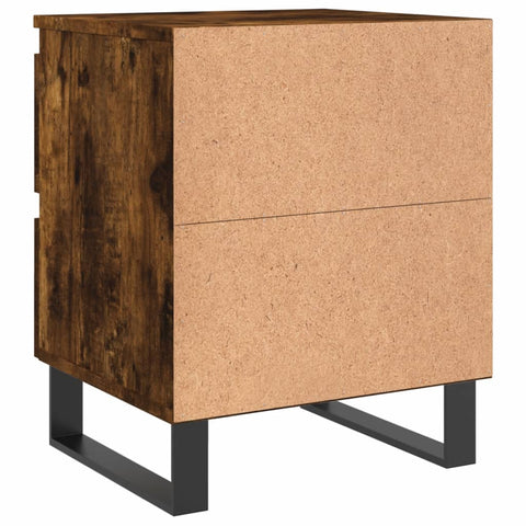 vidaXL Bedside Cabinet Smoked Oak 40x35x50 cm Engineered Wood