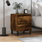 vidaXL Bedside Cabinet Smoked Oak 40x35x50 cm Engineered Wood