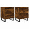 vidaXL Bedside Cabinets 2 pcs Smoked Oak 40x35x50 cm Engineered Wood