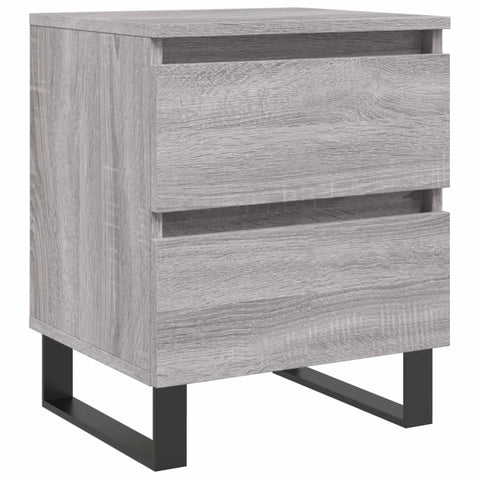 vidaXL Bedside Cabinet Grey Sonoma 40x35x50 cm Engineered Wood