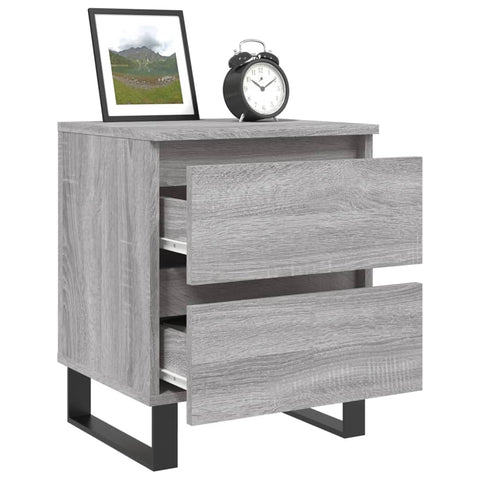 vidaXL Bedside Cabinet Grey Sonoma 40x35x50 cm Engineered Wood