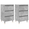 vidaXL Bedside Cabinets 2 pcs Concrete Grey 40x35x69 cm Engineered Wood