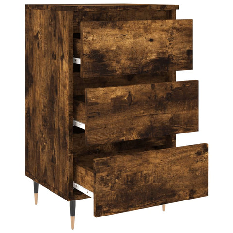 vidaXL Bedside Cabinets 2 pcs Smoked Oak 40x35x69 cm Engineered Wood