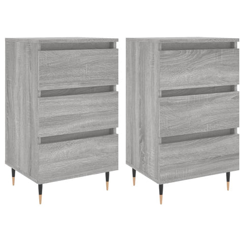 vidaXL Bedside Cabinets 2 pcs Grey Sonoma 40x35x69 cm Engineered Wood