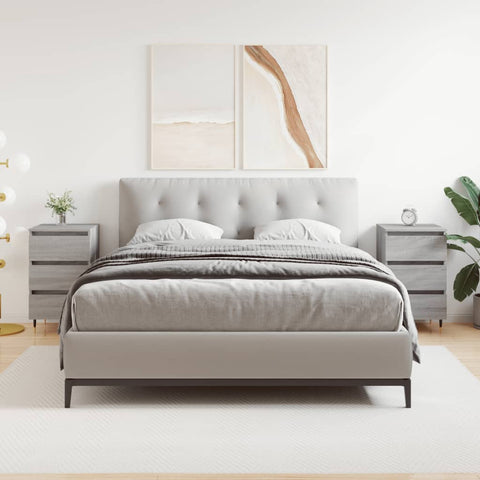 vidaXL Bedside Cabinets 2 pcs Grey Sonoma 40x35x69 cm Engineered Wood