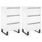 vidaXL Bedside Cabinets 2 pcs White 40x35x69 cm Engineered Wood