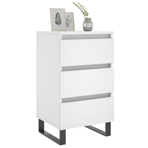 vidaXL Bedside Cabinets 2 pcs White 40x35x69 cm Engineered Wood