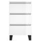 vidaXL Bedside Cabinets 2 pcs High Gloss White 40x35x69 cm Engineered Wood