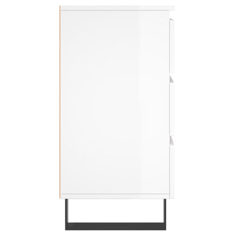 vidaXL Bedside Cabinets 2 pcs High Gloss White 40x35x69 cm Engineered Wood